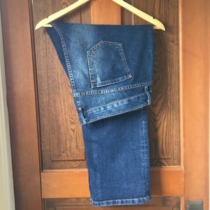 Dark-Wash Boyfriend Cropped Denim